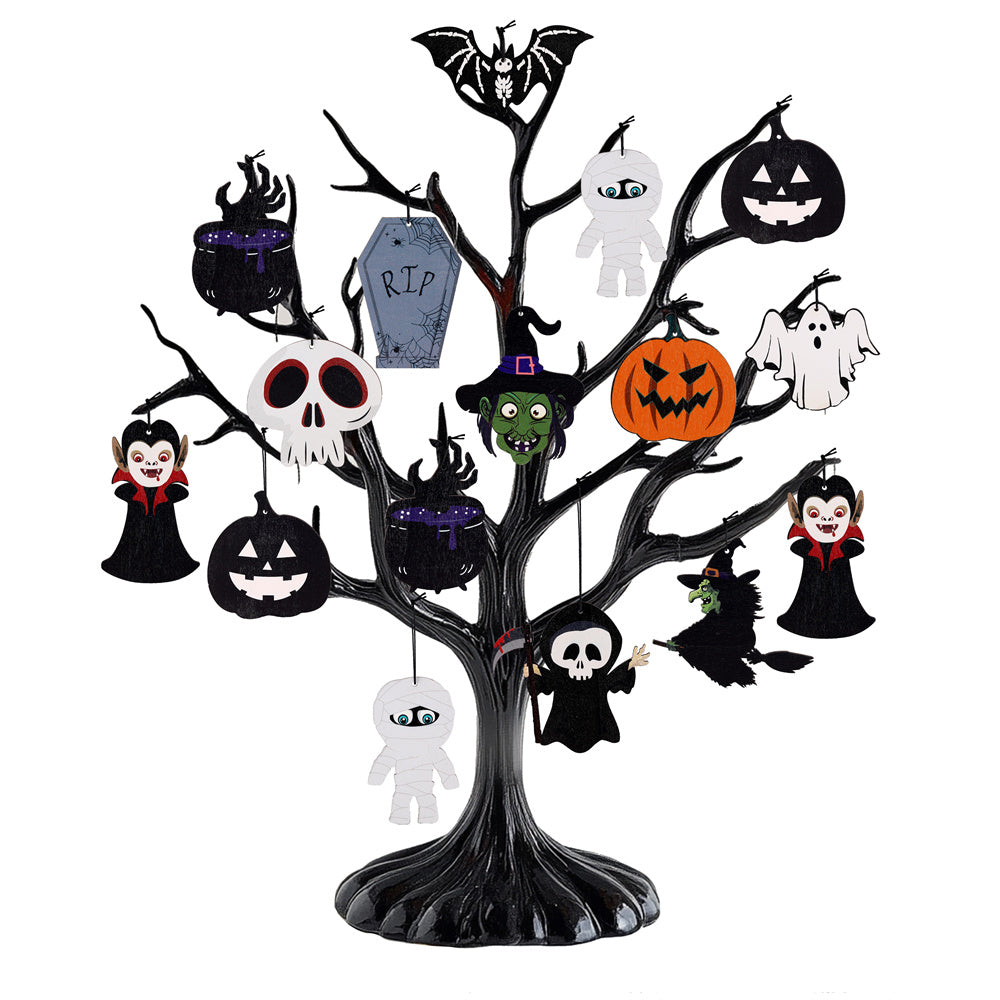 24 pcs Halloween Wooden Hanging Ornaments - SHareconn