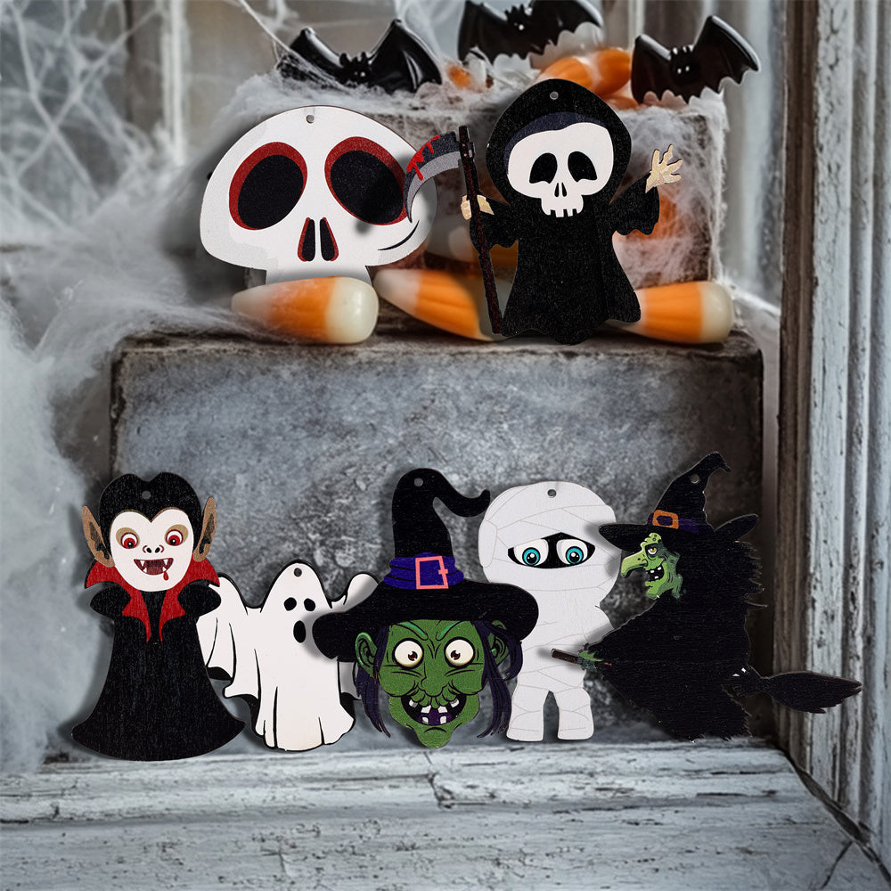 24 pcs Halloween Wooden Hanging Ornaments - SHareconn