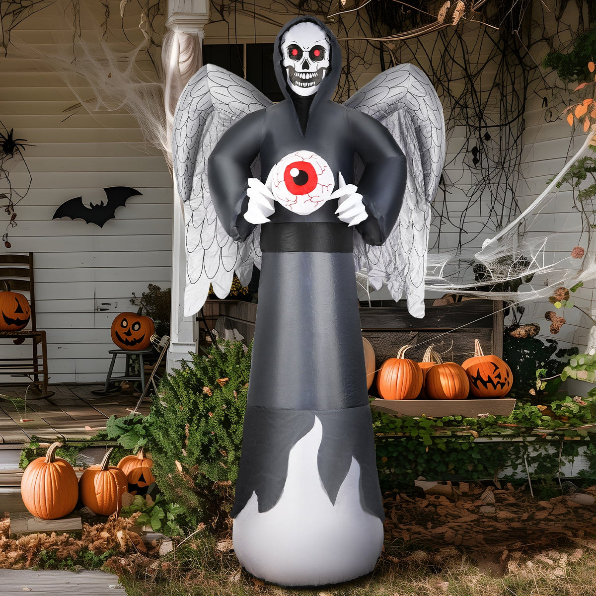 8FT Length Halloween Inflatable Grim Reaper - SHareconn