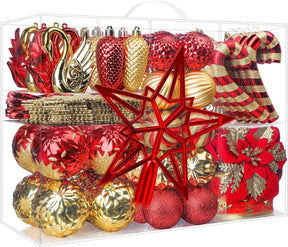 128pcs Christmas Balls Ornaments Set