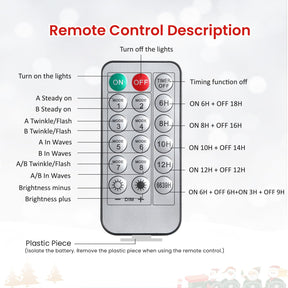 Set of 1 24.5 Inch Pre-lit Outdoor Christmas Tree with Remote