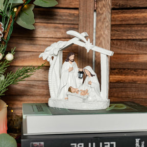 White Nativity Set for Christmas Indoor Nativity Scene Decoration