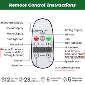 6ft Prelit Artificial Hinged Warm White & Color LED Changing Lights Christmas Tree with Remote Control