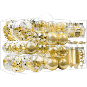 86PCS Glod Christmas Balls Ornaments Set