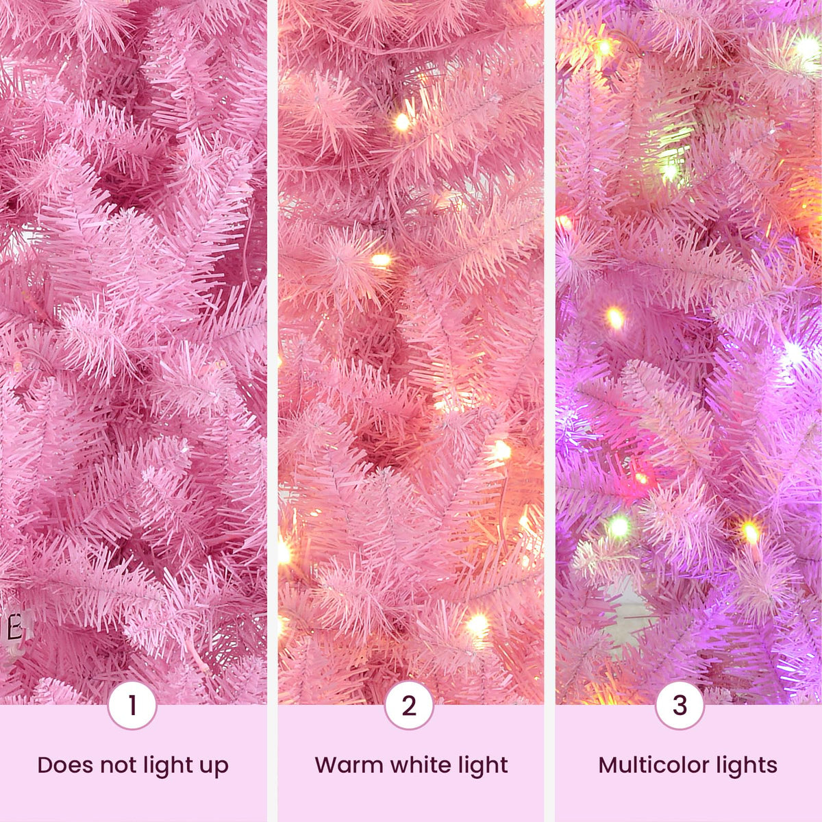 4ft Premium Prelit Warm White & Multi-Color Lights Artificial Hinged Slim Pencil Christmas Tree with Remote - SHareconn