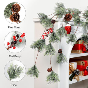 2 Packs of 6ft Smoked Christmas Garland