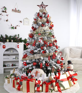 100pcs Red Christmas Tree Decorations Ornaments Set