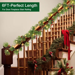 2 Packs of 6ft Smoked Christmas Garland