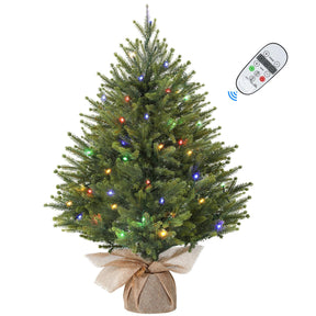 2ft Prelit Artificial Small Mini Christmas Tree